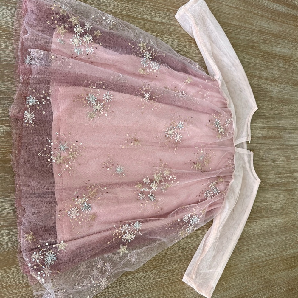 Elestory / Ele Story girls holiday pink sparkle sequin dress, 6-7 - Picture 6 of 6